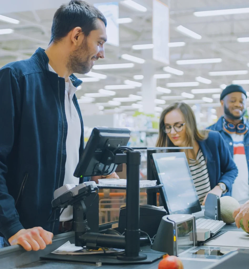 Group male architect preparing blueprint office